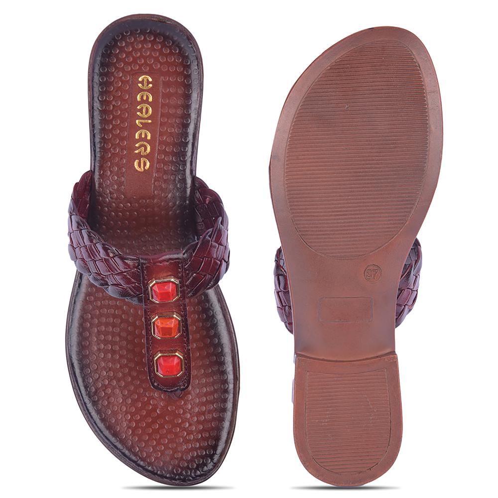 Healers Fashion Cherry Ethnic Slipper For Women TLO-53 By Liberty