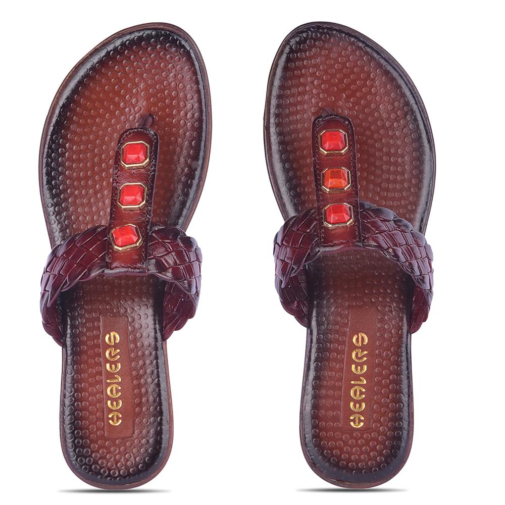 Healers Fashion Cherry Ethnic Slipper For Women TLO-53 By Liberty