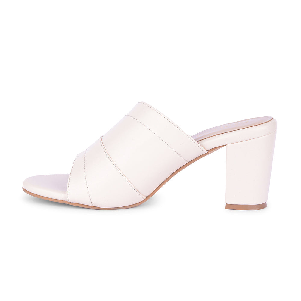 Healers Cream Block Heels For Women LSF-4 By Liberty