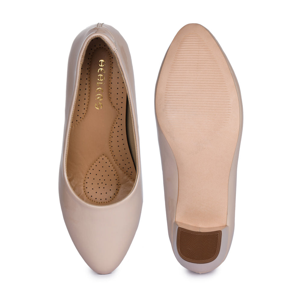 Healers Fashion (Beige) Ballerina Shoes For Women HM6-8 By Liberty