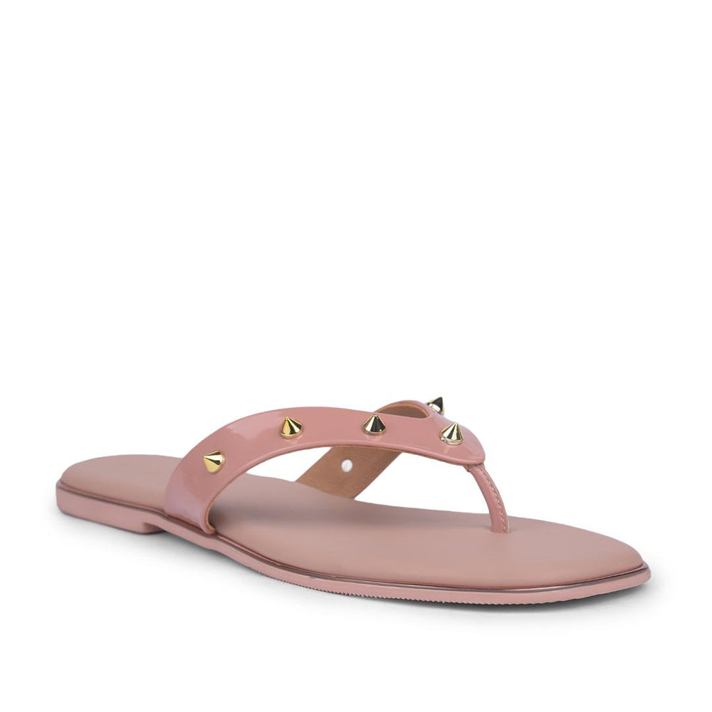 Senorita Casual Peach Flat Slippers For Women STY-48E By Liberty