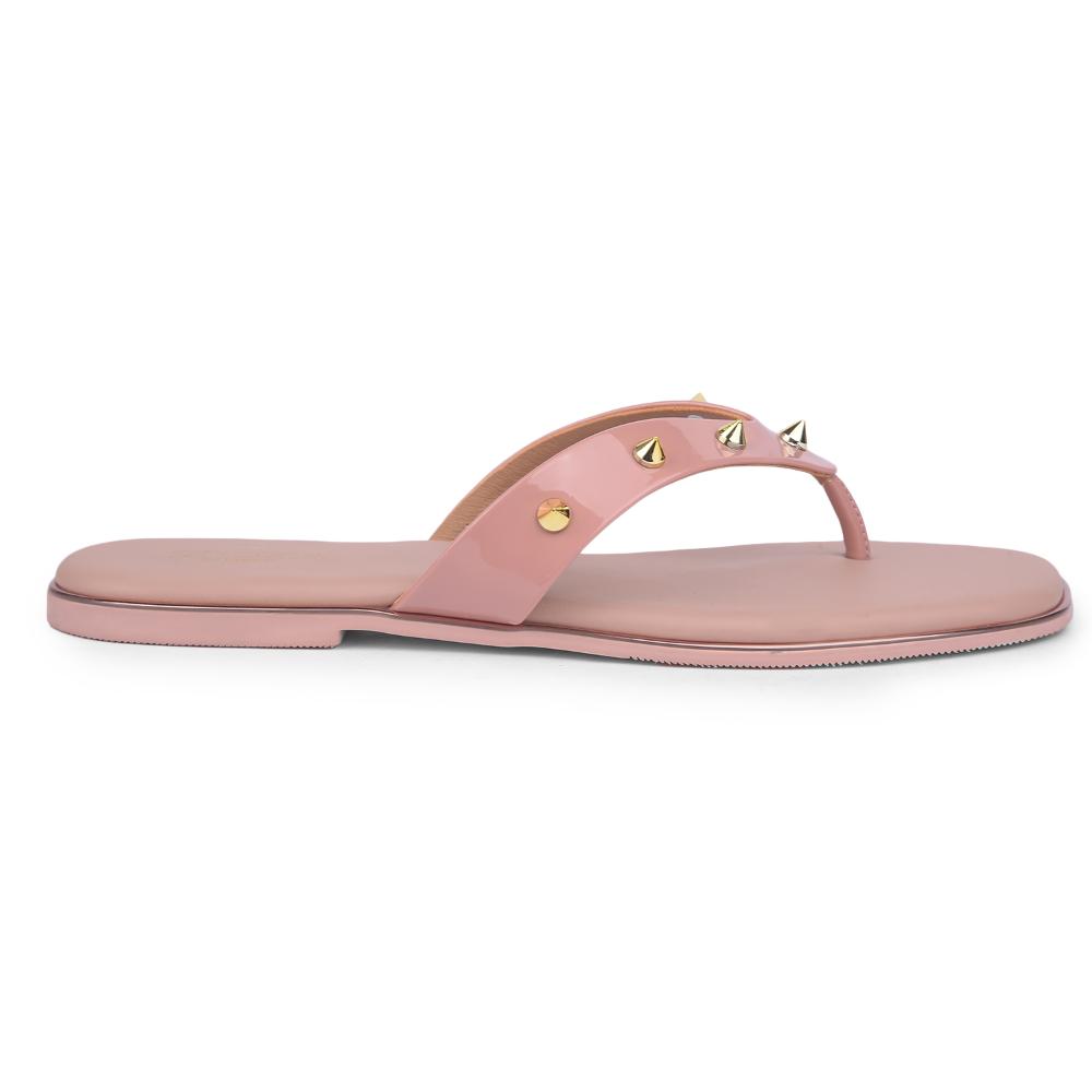 Senorita Casual Peach Flat Slippers For Women STY-48E By Liberty