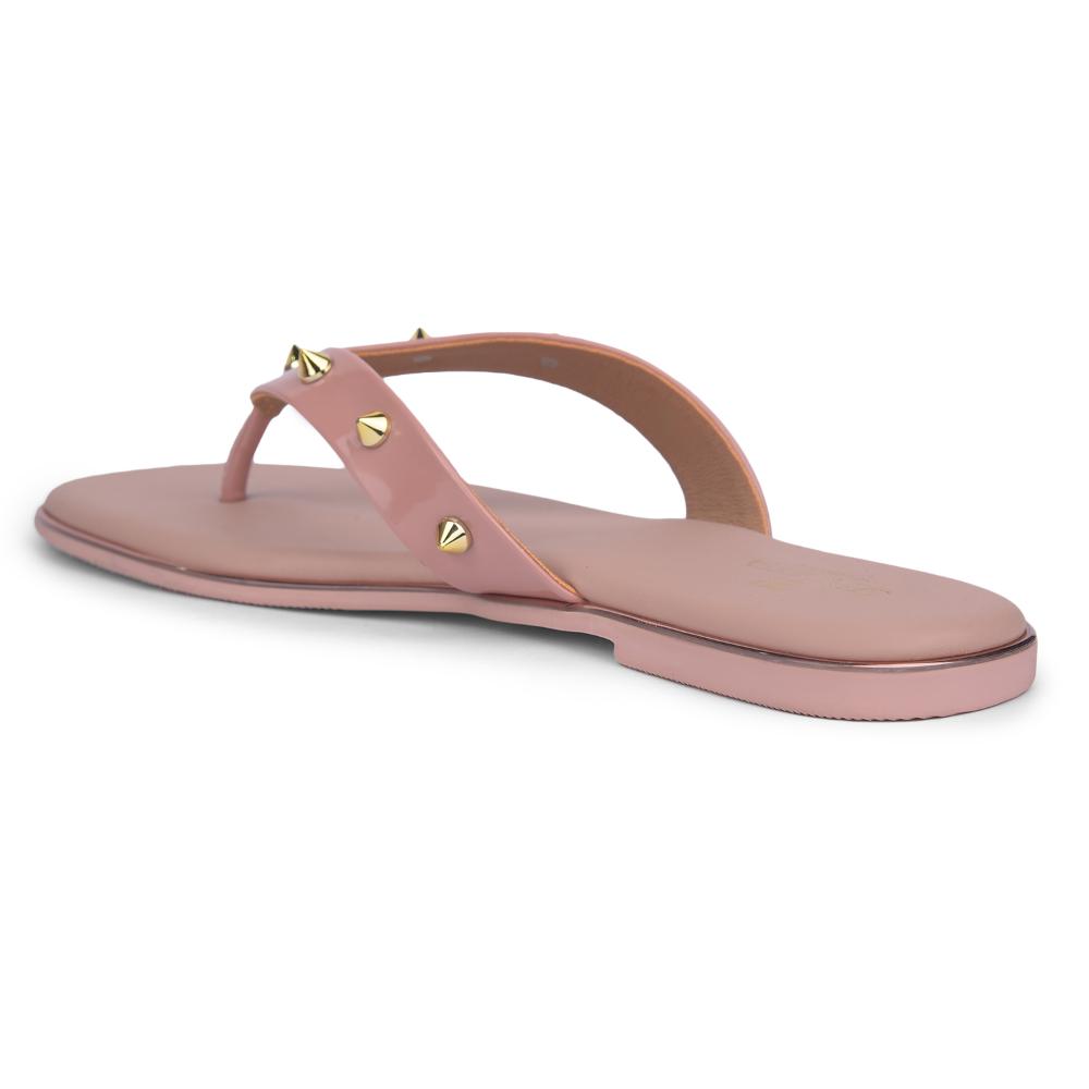 Senorita Casual Peach Flat Slippers For Women STY-48E By Liberty