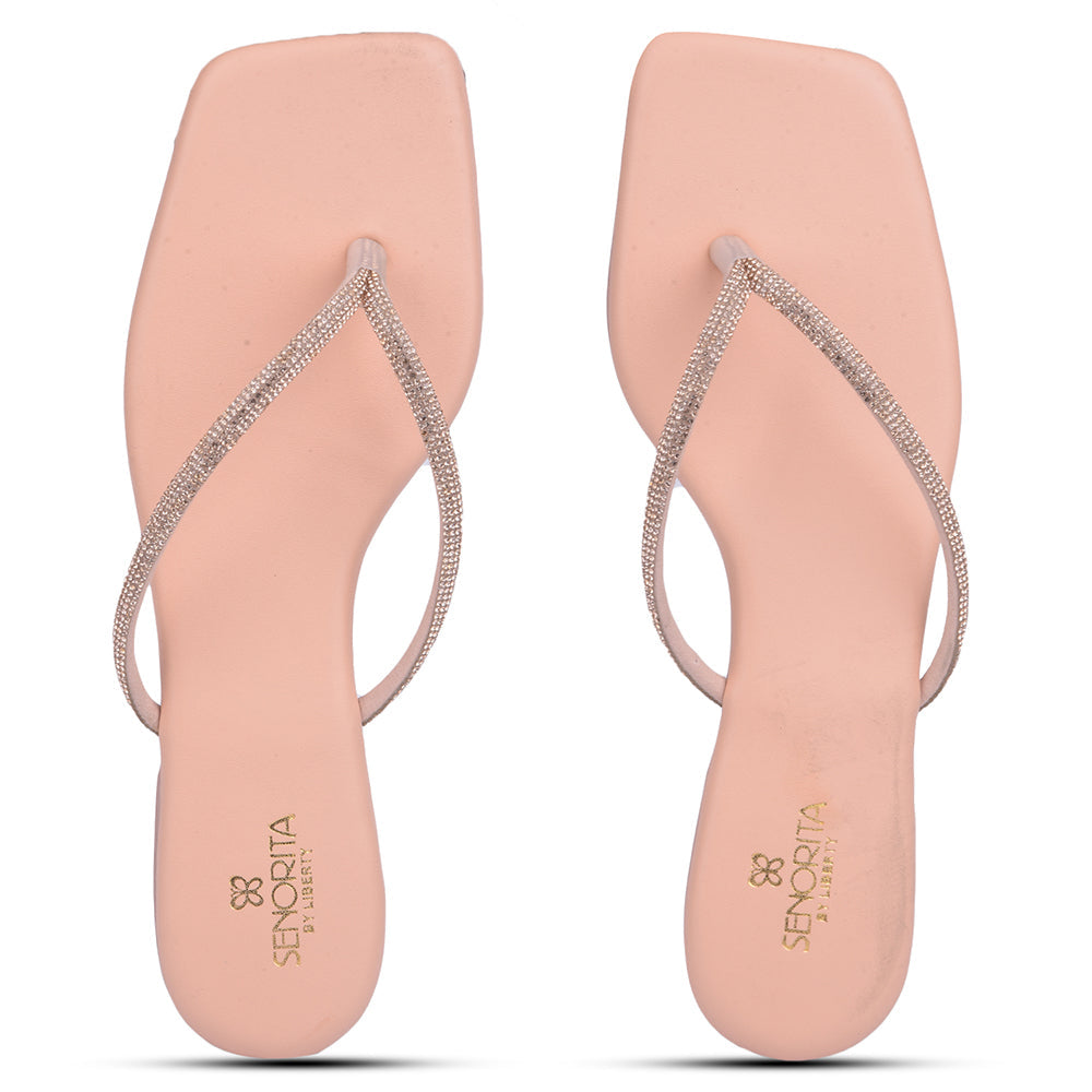 SENORITA By Liberty Women STY-5E Peach Casual Slippers