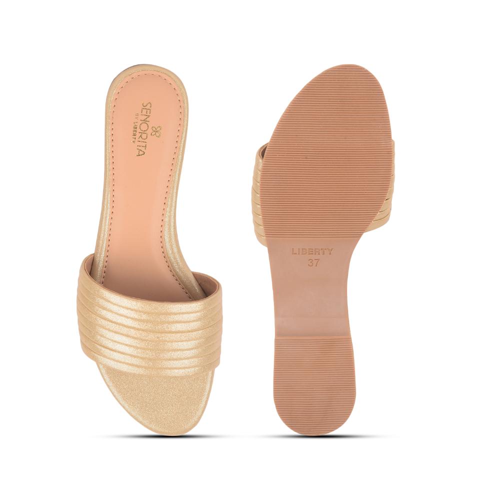 Senorita Casual Golden Slides Women STY-51E By Liberty