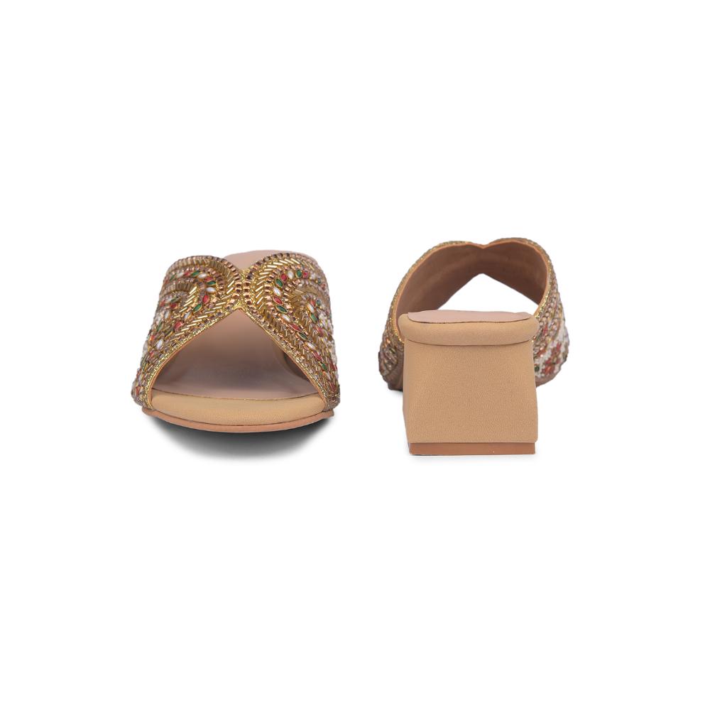 Senorita By Liberty Women STY-89 Golden Ethnic Slippers