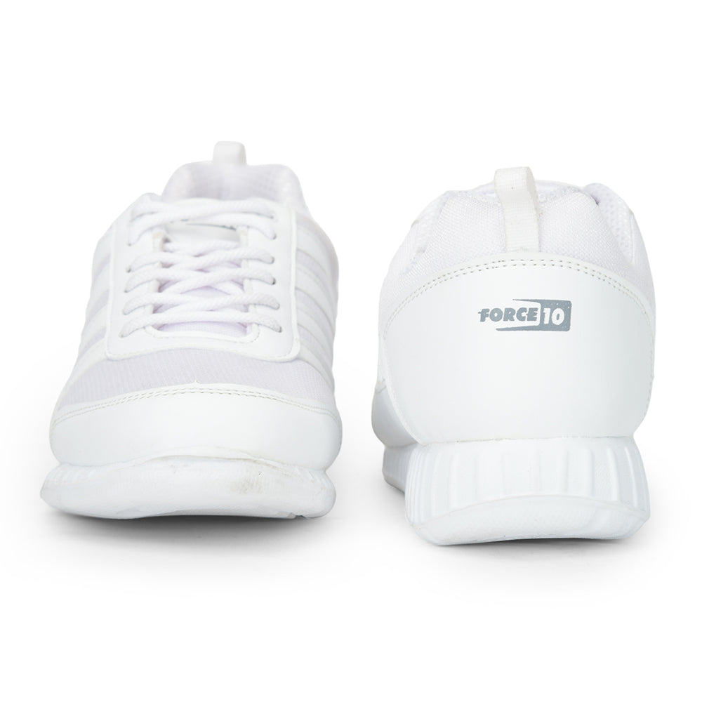 Force 1 Casual White Lacing Shoes For Kids 996-9SL By Liberty