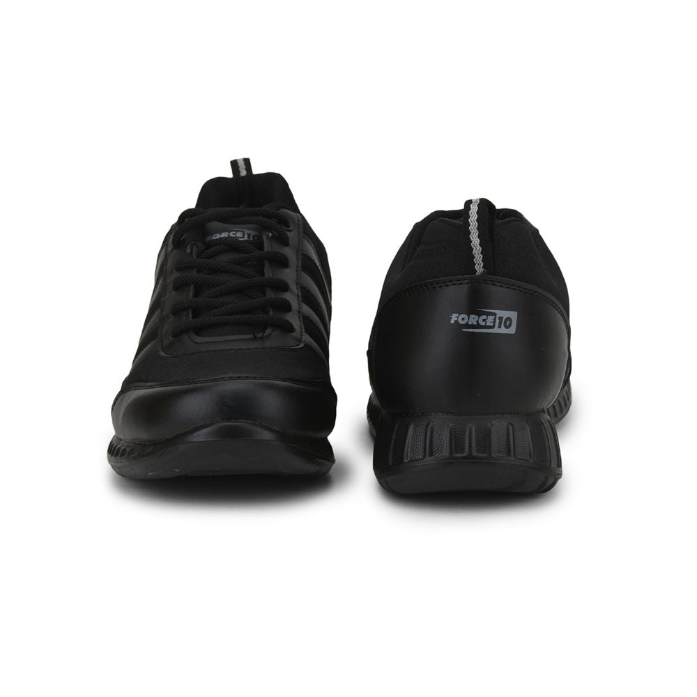 Force 1 Casual Black Lacing Shoes For Kids 996-9SL By Liberty