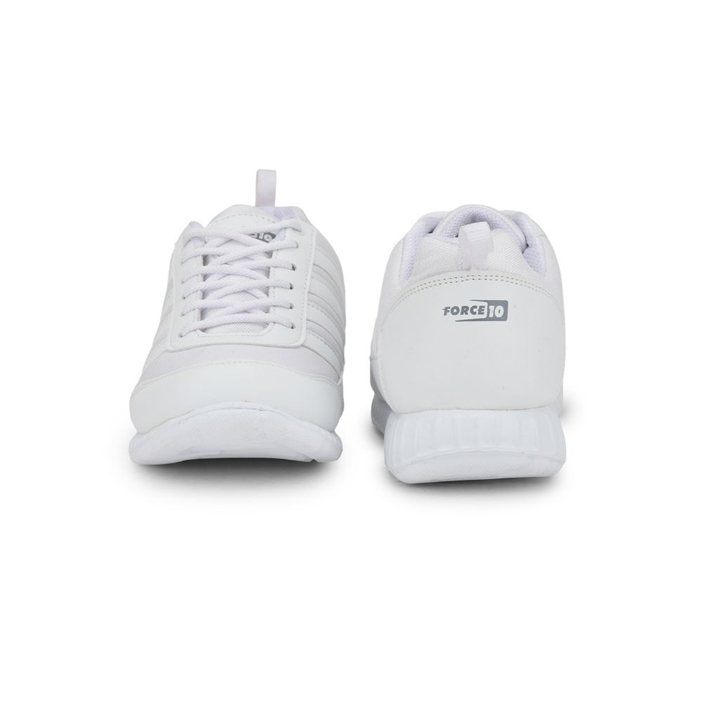 Force 1 Casual White Lacing Shoes For Kids 996-9SL By Liberty