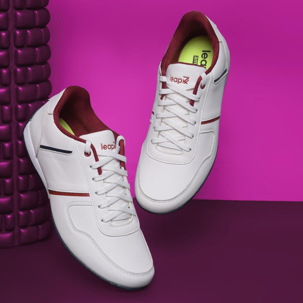 Leap7x Casual White Sneakers For Men TORONTO By Liberty