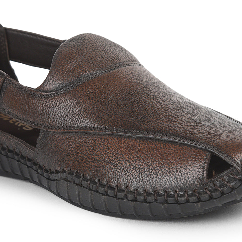 Healers Formal Brown Sandals For Men JPL-24 By Liberty