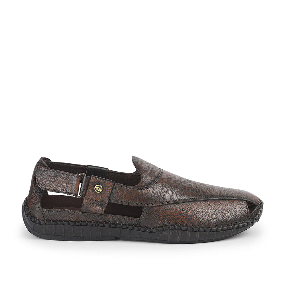 Healers Formal Brown Sandals For Men JPL-24 By Liberty