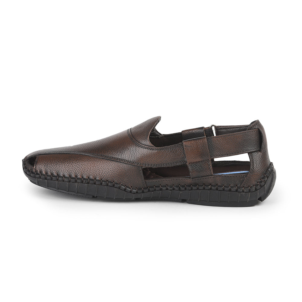 Healers Formal Brown Sandals For Men JPL-24 By Liberty