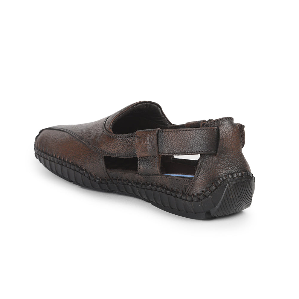 Healers Formal Brown Sandals For Men JPL-24 By Liberty