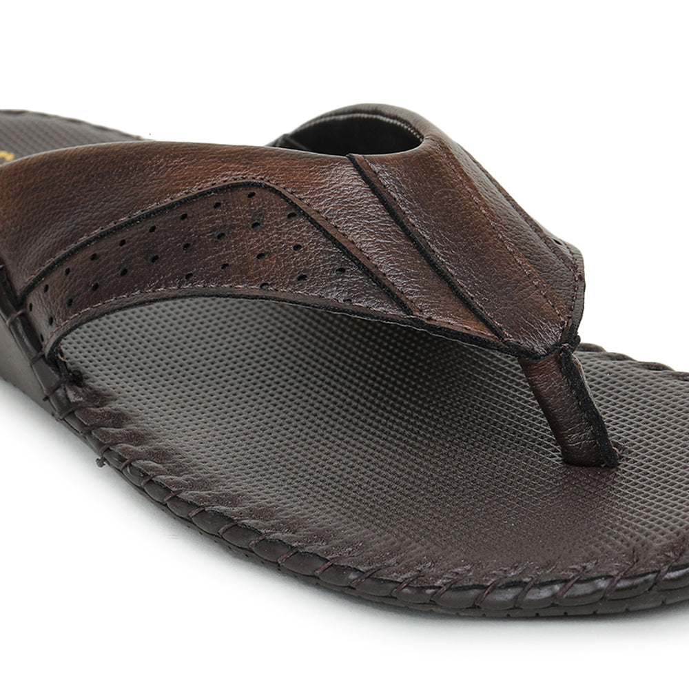 Coolers Casual Brown Slippers For Men AVN-45 By Liberty