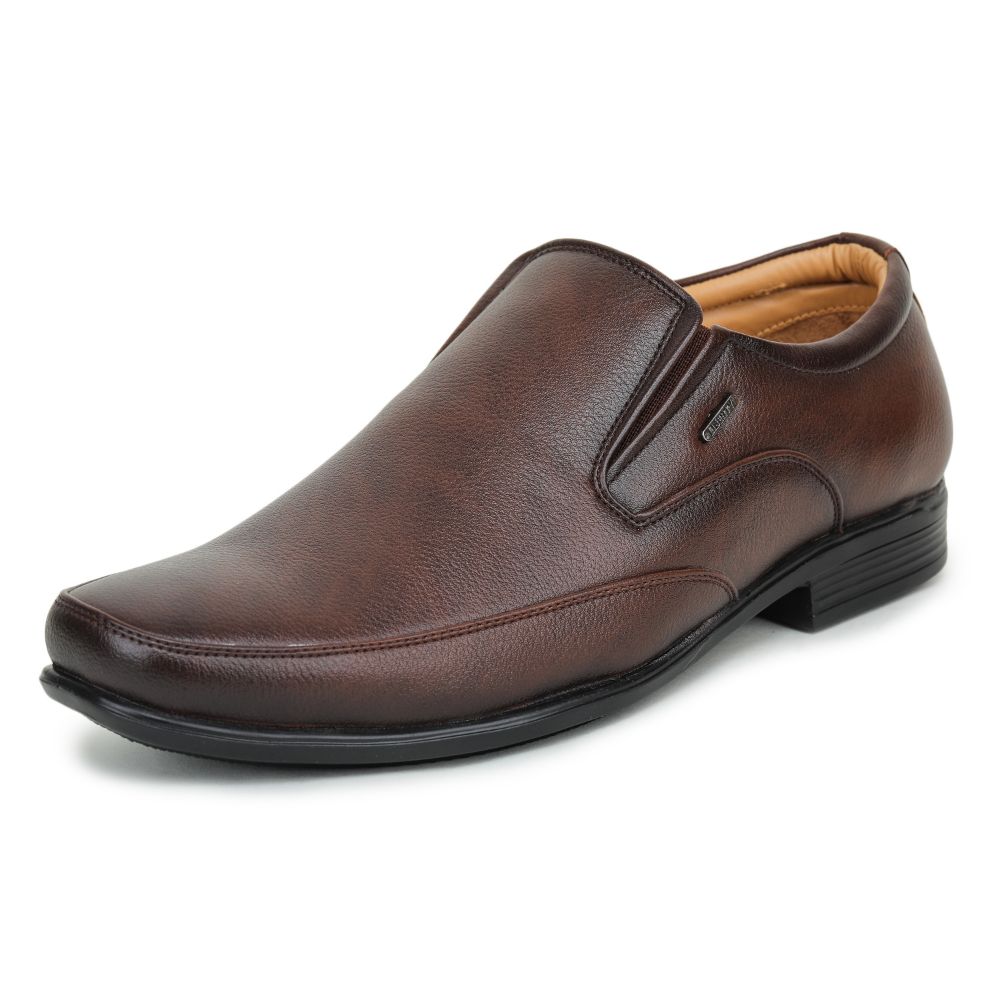 Fortune (Brown) Formal Slip on Shoes For Men Uvl-34 By Liberty