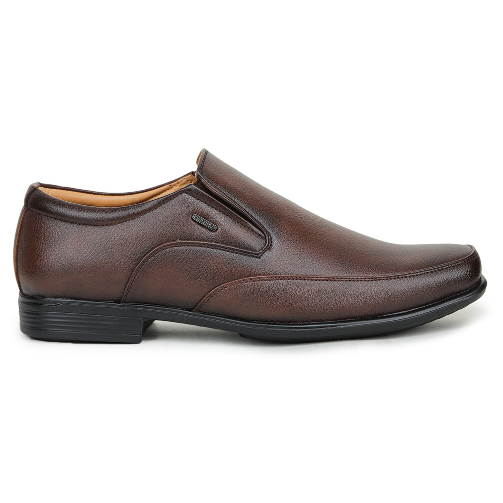 Fortune (Brown) Formal Slip on Shoes For Men Uvl-34 By Liberty