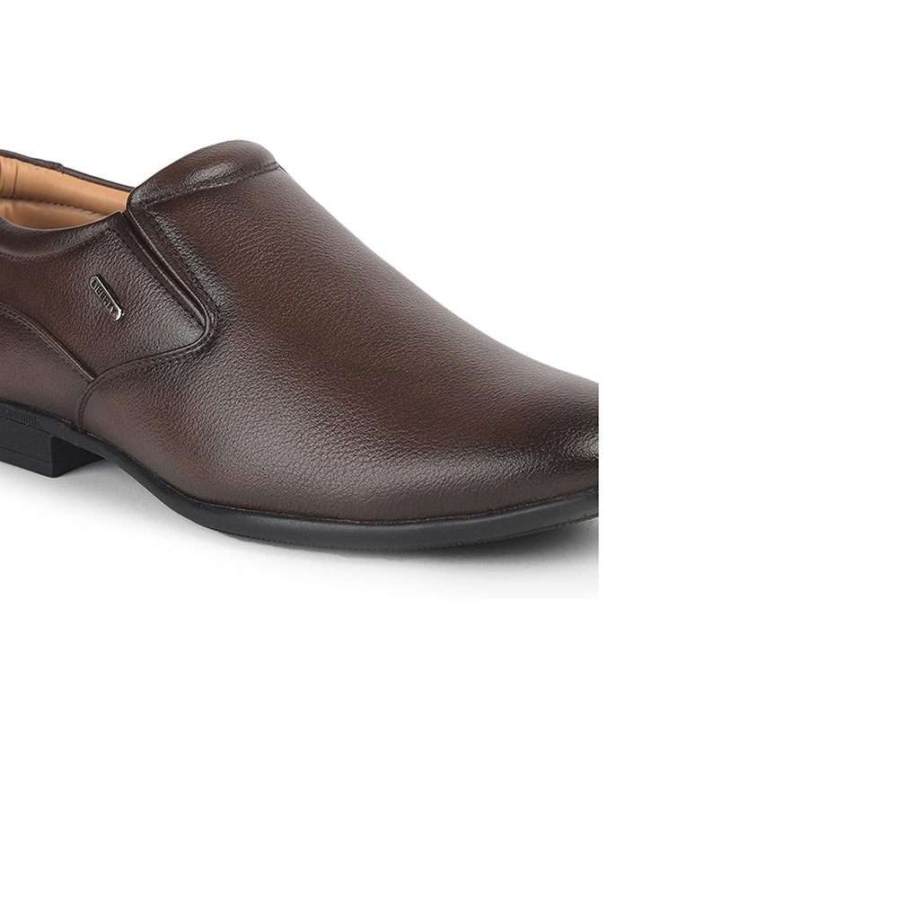 Fortune (Brown) Formal Slip on Shoes For Men UVL-31 By Liberty