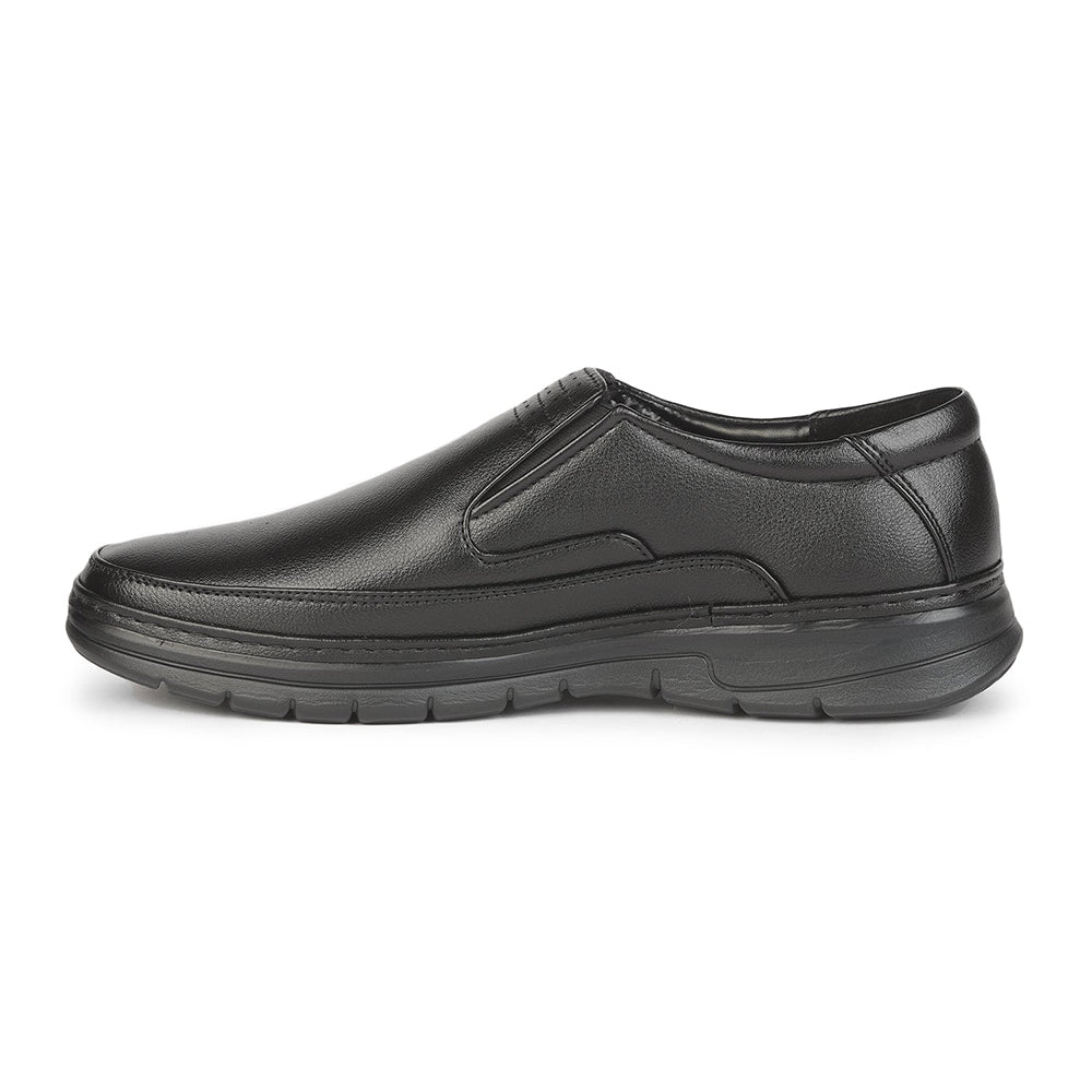 Fortune (Black) Formal Slip on Shoes For Men ER-34 By Liberty