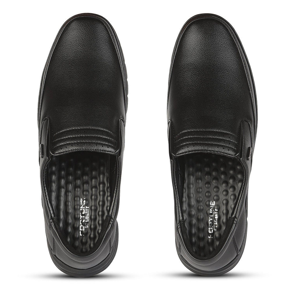 Fortune (Black) Formal Slip on Shoes For Men ER-34 By Liberty