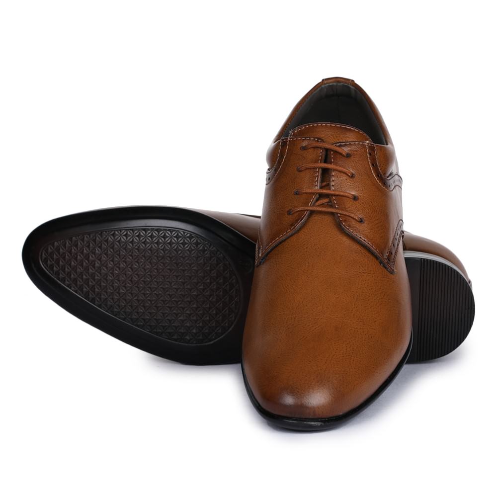 Fortune (Tan) Derby Shoes For Men A13-3 By Liberty