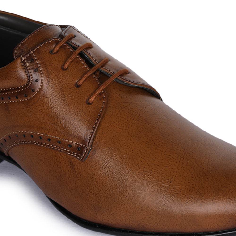 Fortune (Tan) Derby Shoes For Men A13-3 By Liberty