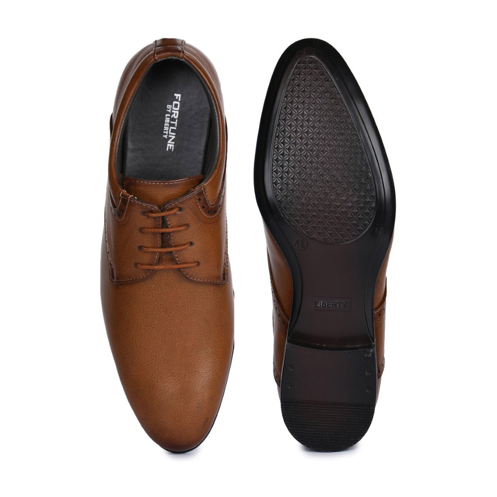 Fortune (Tan) Derby Shoes For Men A13-3 By Liberty