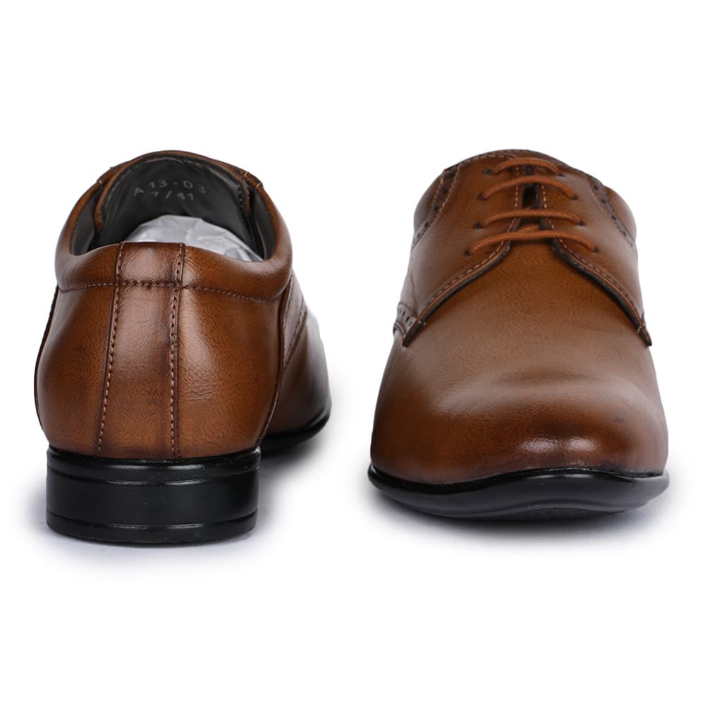 Fortune (Tan) Derby Shoes For Men A13-3 By Liberty