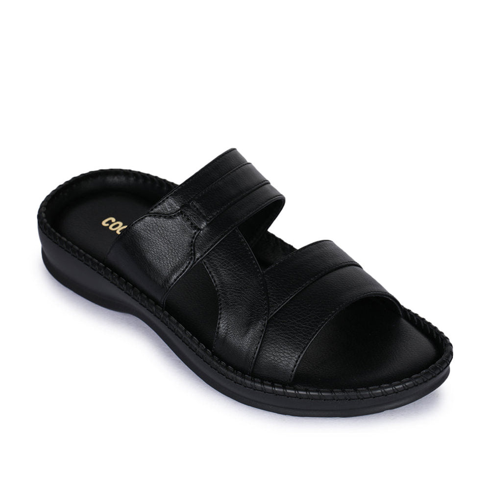 Coolers Casual (Black) Slippers For Men K2-1 By Liberty