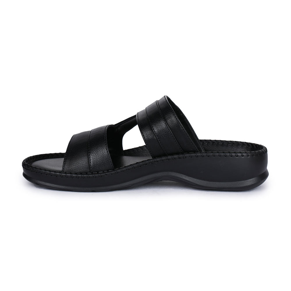 Coolers Casual (Black) Slippers For Men K2-1 By Liberty