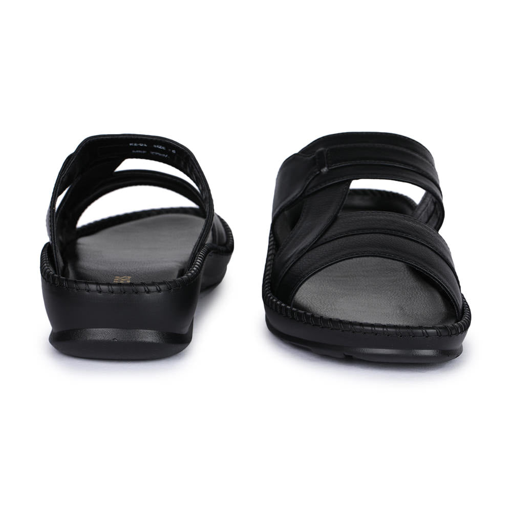 Coolers Casual (Black) Slippers For Men K2-1 By Liberty