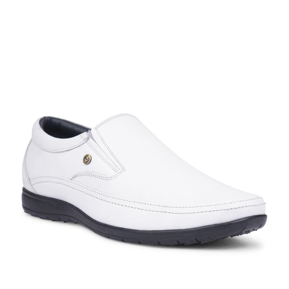 Healers By Liberty Mens HA1-11 White Formal Non Lacing Shoes