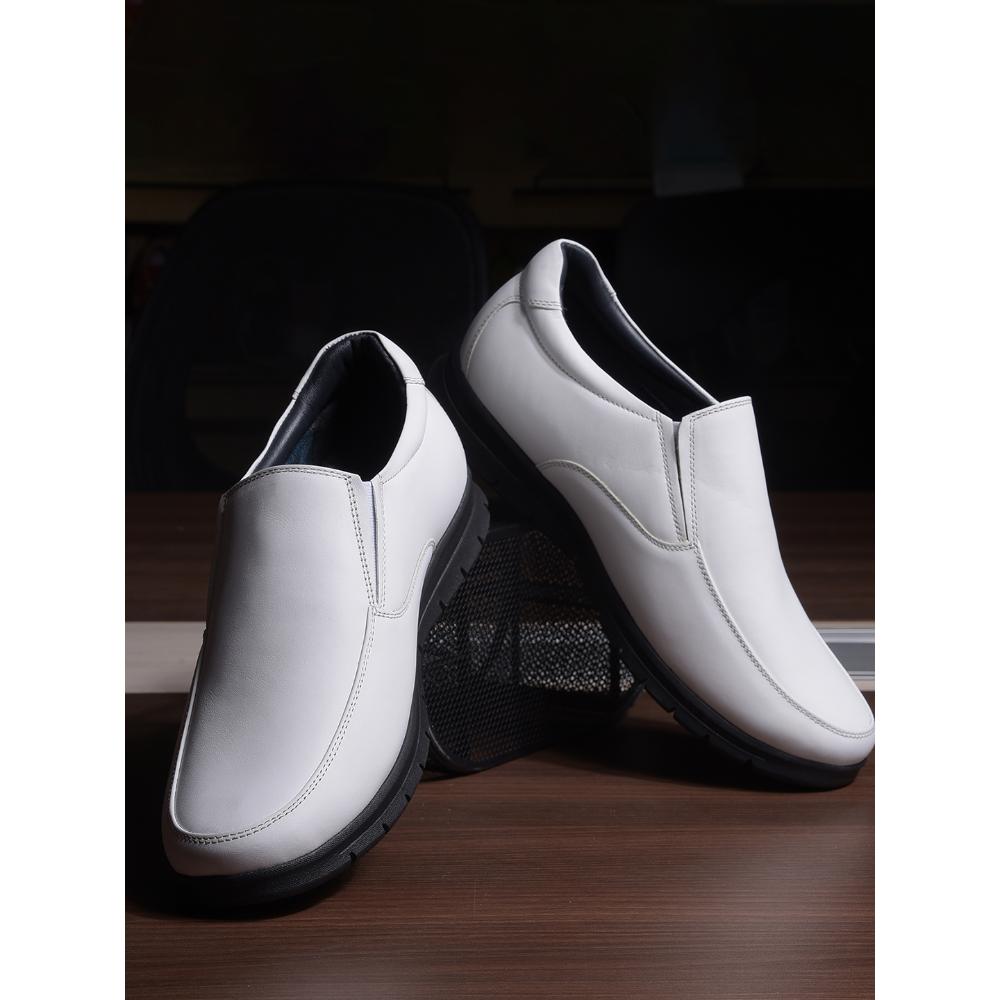 Healers By Liberty Mens HA1-11 White Formal Non Lacing Shoes