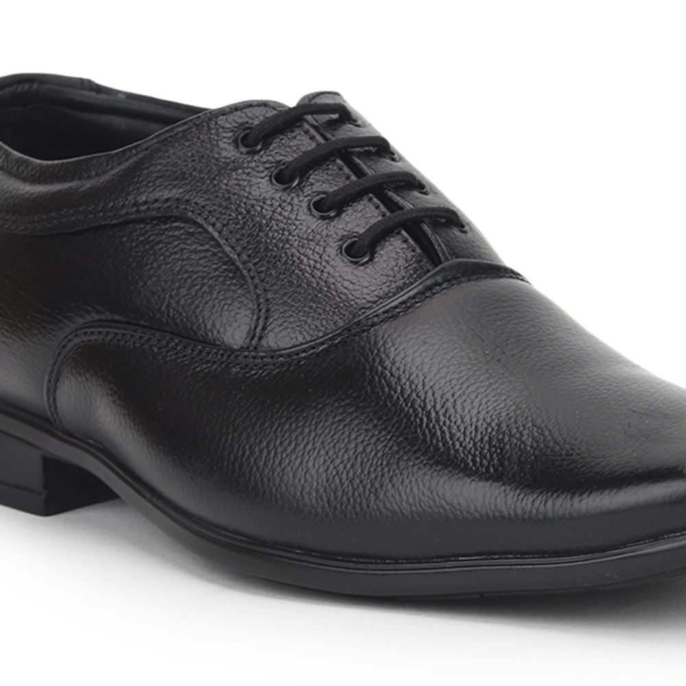 Fortune (Black) Formal Lace Up Derby Shoes For Men Hll-1 By Liberty