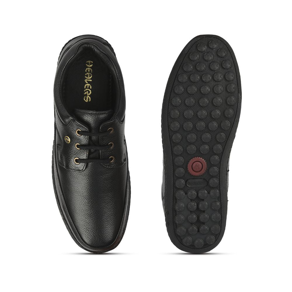 Healers Formal (Black) Lacing Shoes For Men ER-37 By Liberty