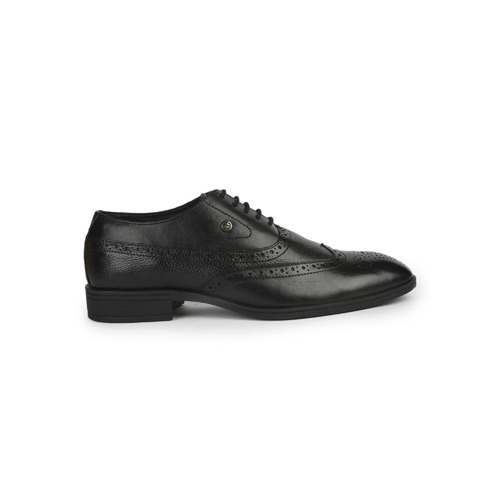 Healers Formal Black Lacing Brogue Shoes For Men AV-2 By Liberty