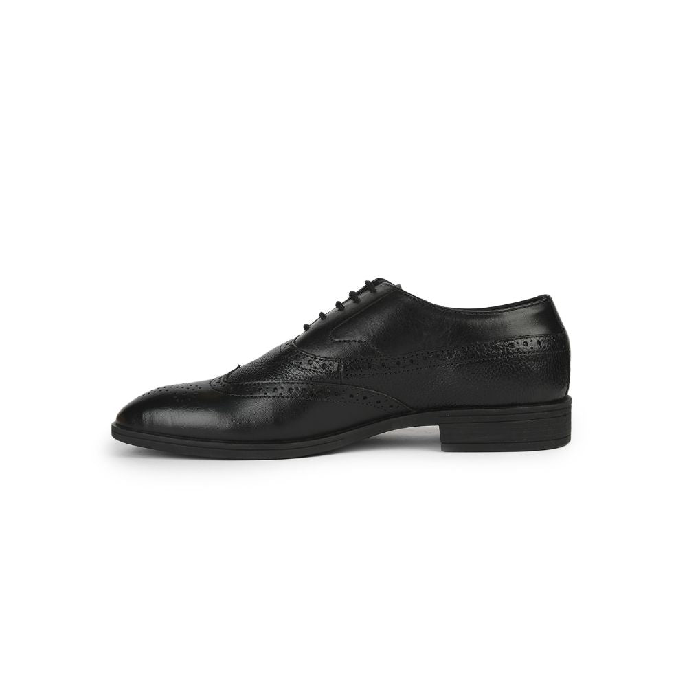 Healers Formal Black Lacing Brogue Shoes For Men AV-2 By Liberty