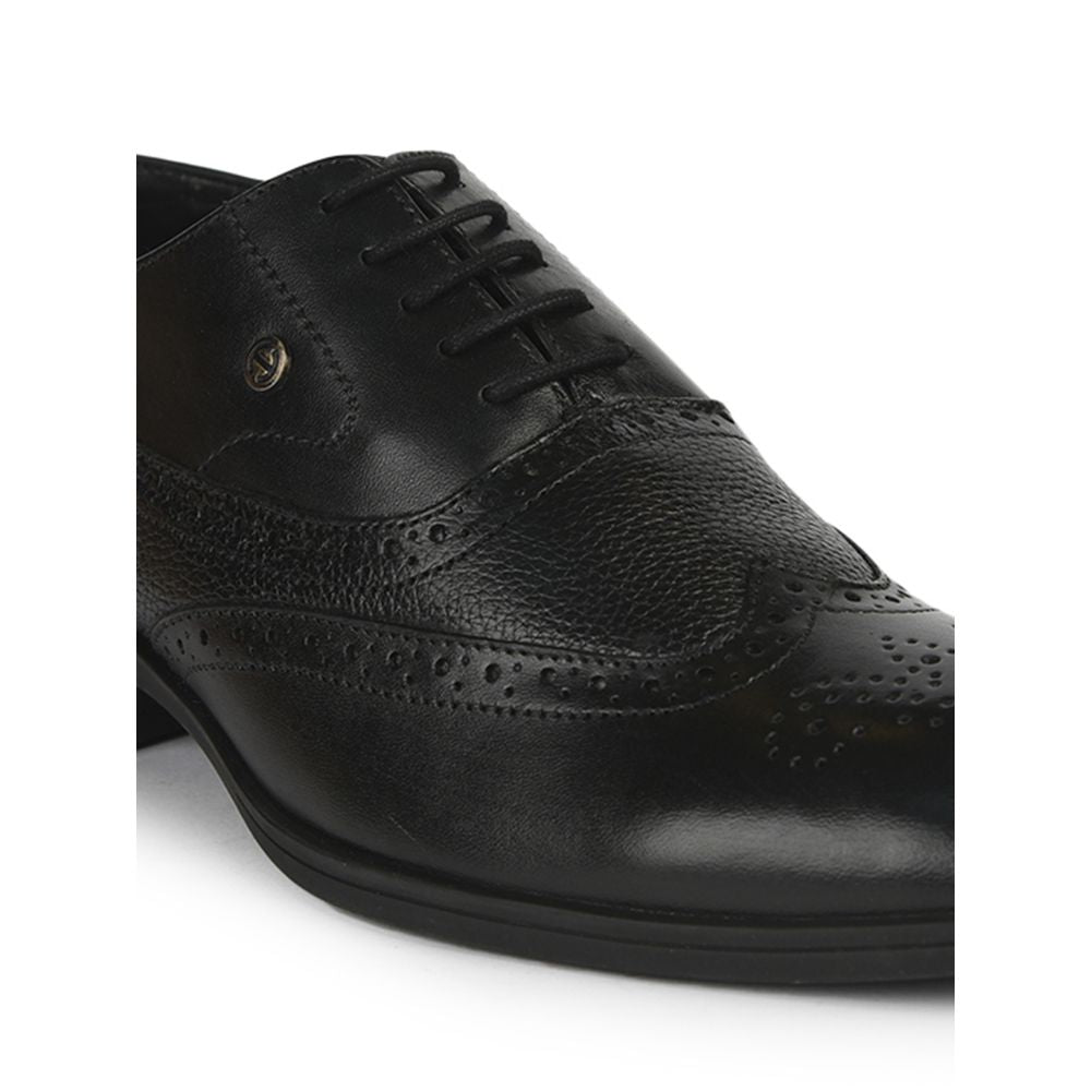 Healers Formal Black Lacing Brogue Shoes For Men AV-2 By Liberty