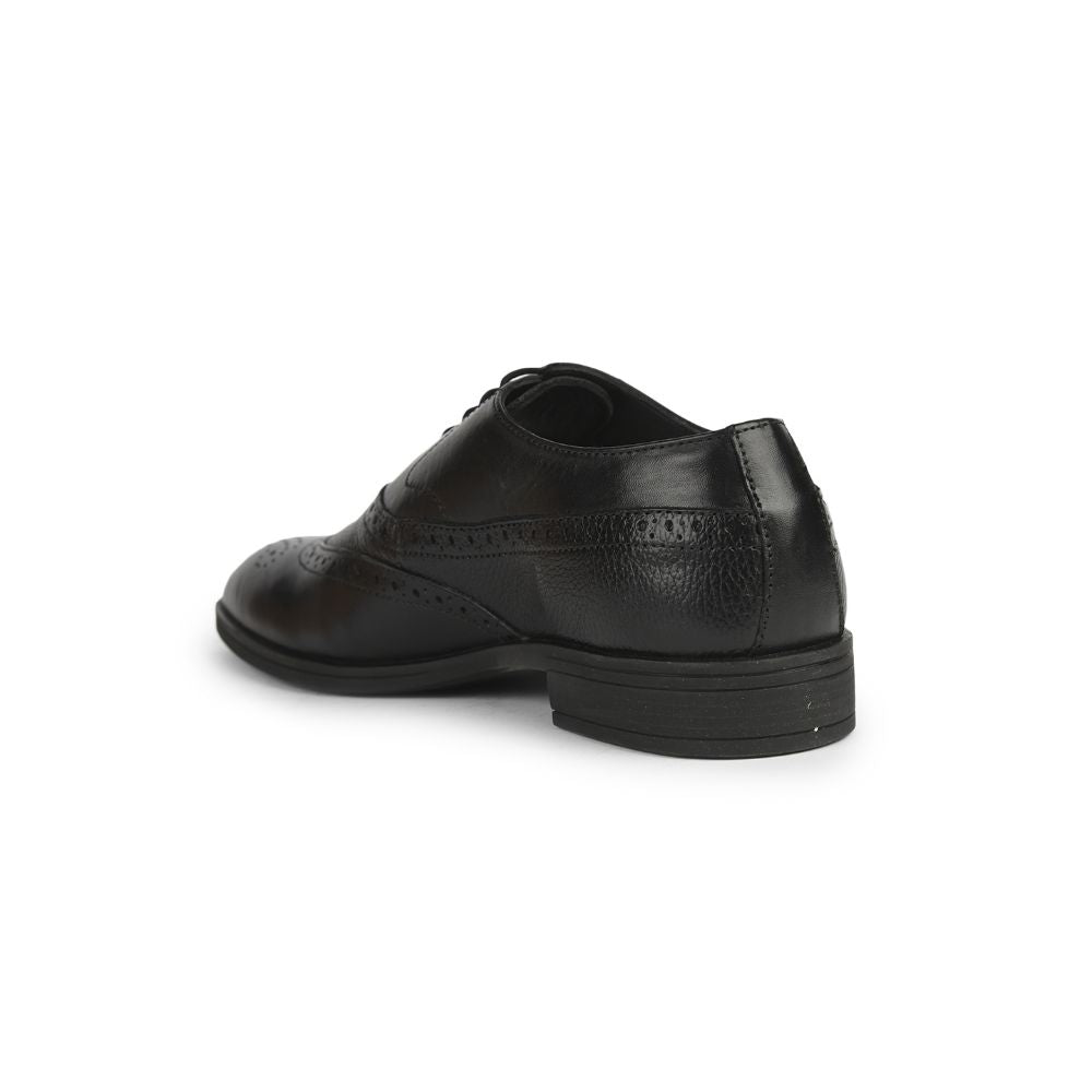 Healers Formal Black Lacing Brogue Shoes For Men AV-2 By Liberty