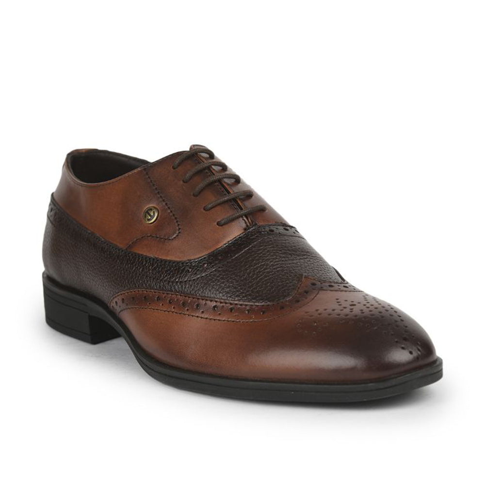 Healers Formal Brown Lacing Brogue Shoes For Men AV-2 By Liberty