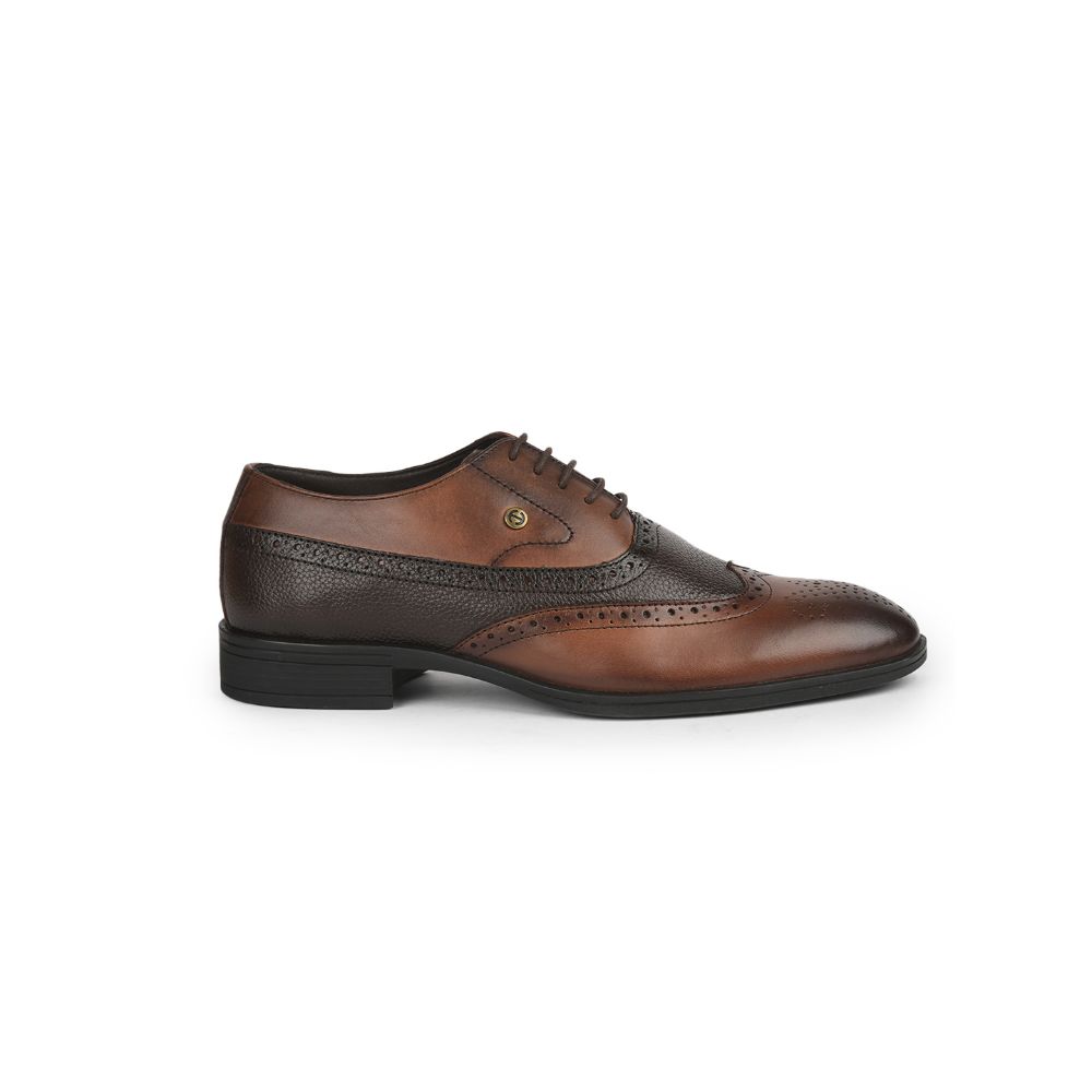 Healers Formal Brown Lacing Brogue Shoes For Men AV-2 By Liberty