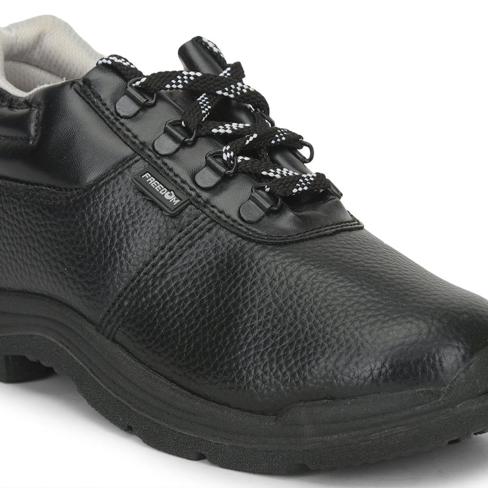 Freedom Casual (Black) Safety Marked High Ankle Steel Toe Shoes VIJYATA-2A By Liberty