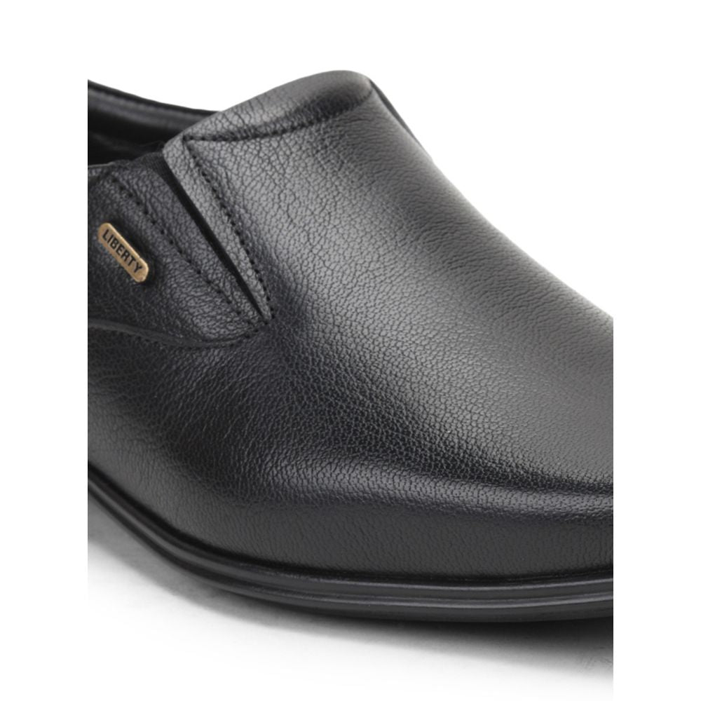 Fortune (Black) Formal Slip on Shoes For Men Uvl-36 By Liberty