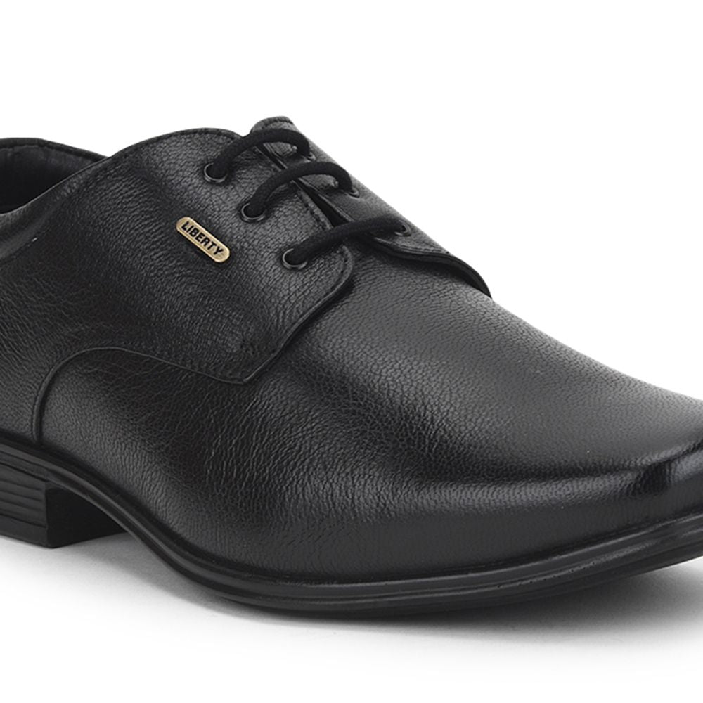 Fortune (Black) Formal Lace Up Derby Shoes For Men Uvl-35 By Liberty