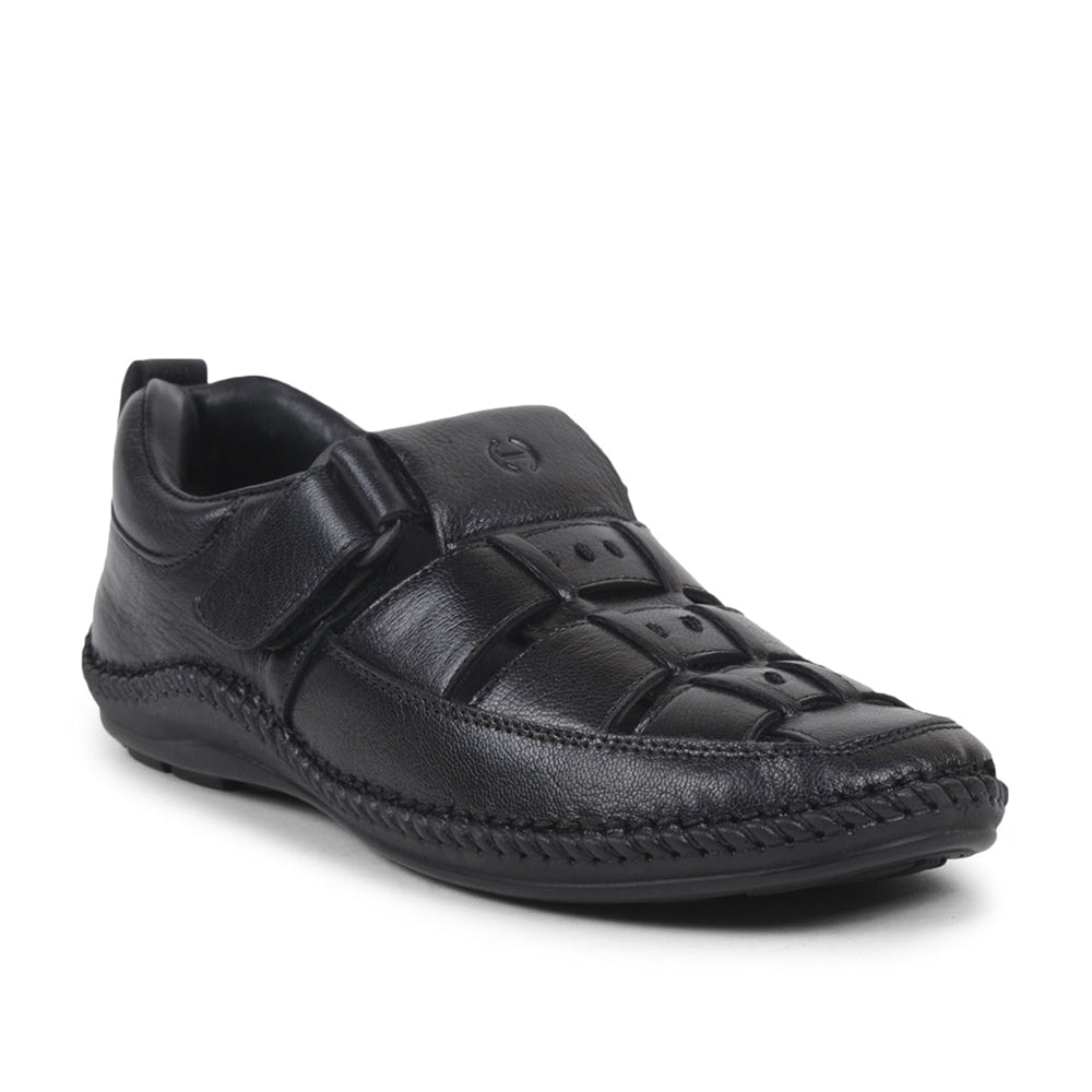 Healers Casual Black Sandal For Men VCL-39 By Liberty