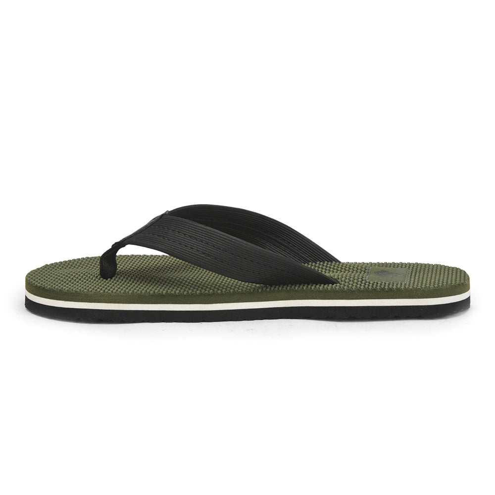 A-HA Casual Olive Green Flip Flop For Men JTN-3 By Liberty