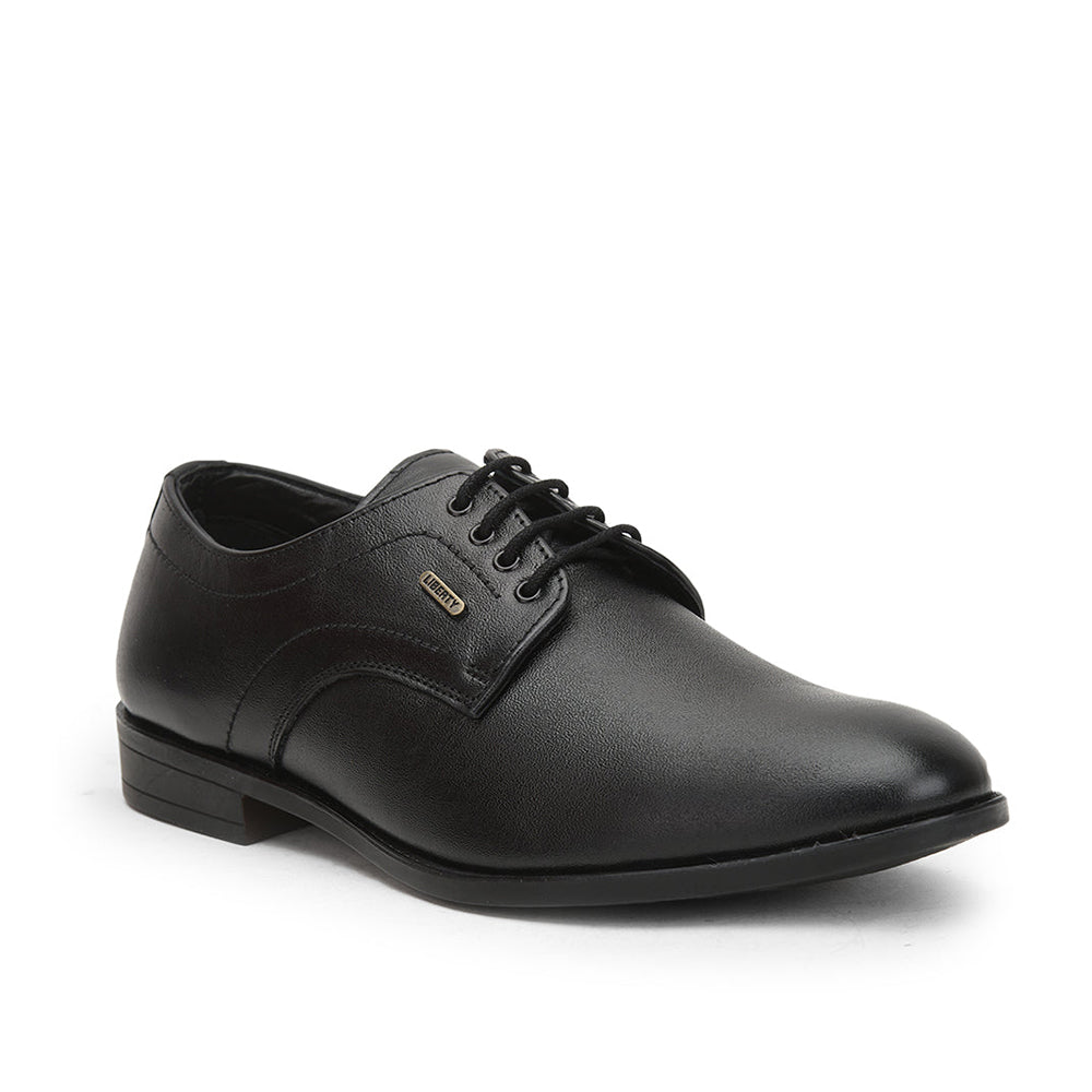 Fortune (Black) Formal Lace Up Derby Shoes For Men HOL-19 By Liberty