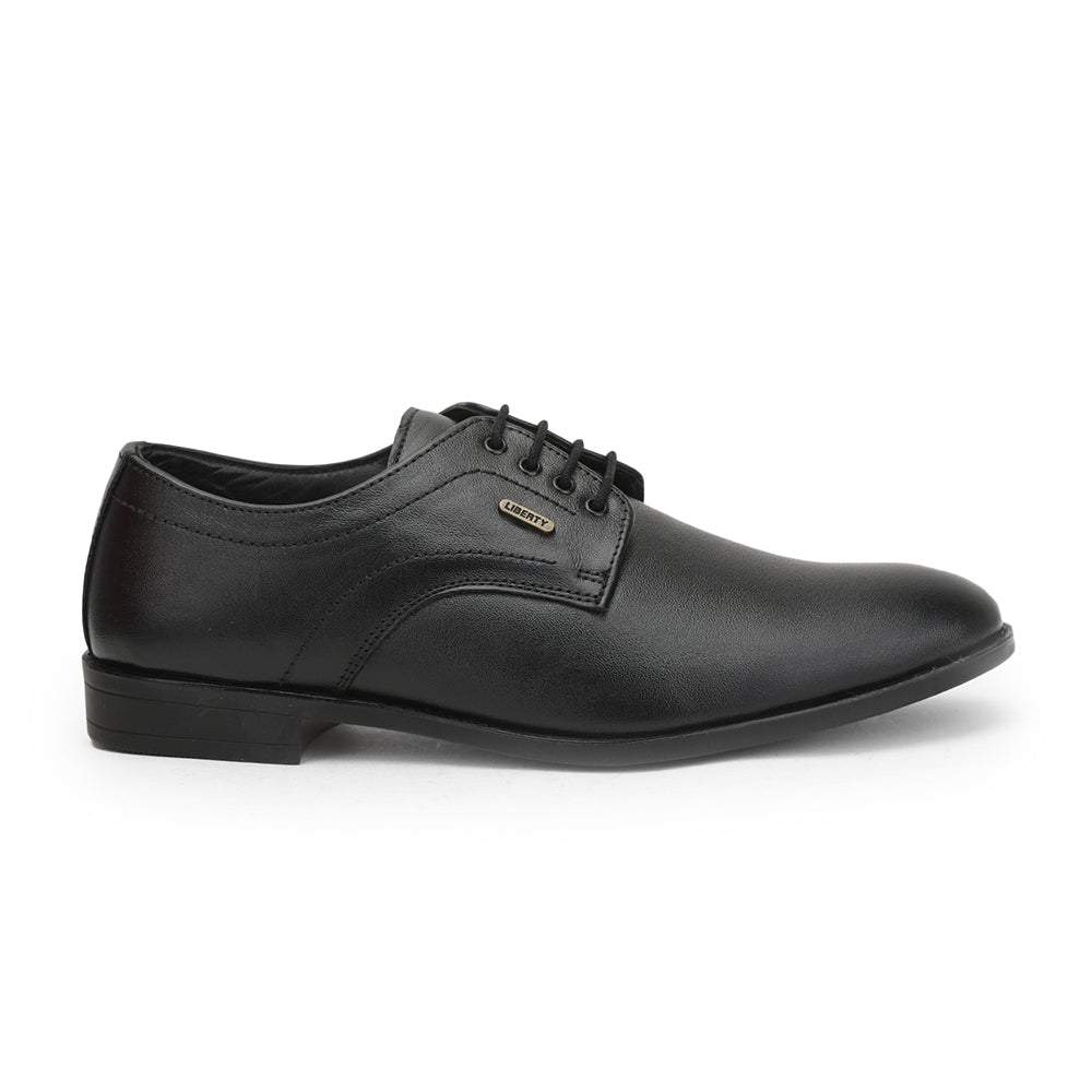 Fortune (Black) Formal Lace Up Derby Shoes For Men HOL-19 By Liberty