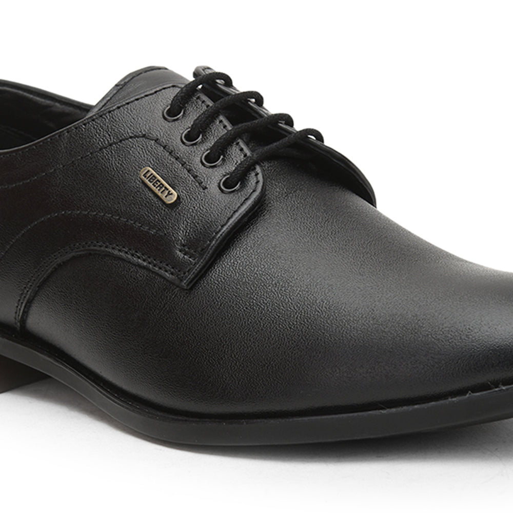 Fortune (Black) Formal Lace Up Derby Shoes For Men HOL-19 By Liberty