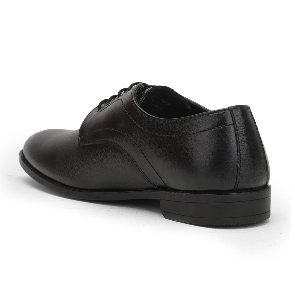 Fortune (Black) Formal Lace Up Derby Shoes For Men HOL-19 By Liberty